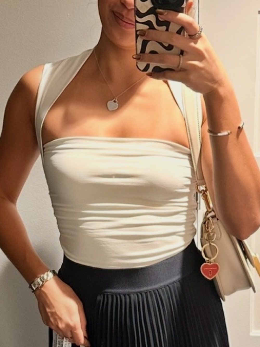 Aritzia Cream Contour Bodysuit